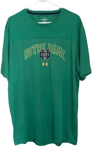 CAMISA UNDER ARMOUR HOMBRE NOTRE DAME LUCHA IRLANDESA PUNTO MANGA CORTA 2XL USADA EN EXCELENTE ESTADO - Imagen 1 de 3