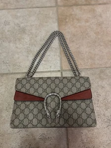 Gucci Dionysus Tasche Medium Segeltuch Logo Rot Leder - Bild 1 von 10