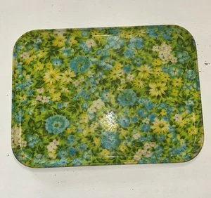 Bandeja para servir vintage de fibra de vidrio Silite MCM floral años 60 - Imagen 1 de 5