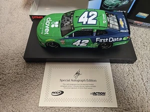2018 Kyle Larson 42 Clover First Data Autographed 1/24 Lionel Nascar 1/84 Rare - Picture 1 of 5