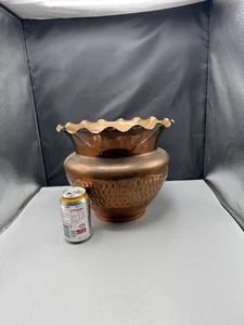 Vintage Large Copper Plant Pot Garden/Indoor Floor Plant Nice Colour And Design - Picture 1 of 12
