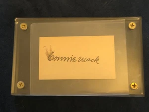 Connie Mack Autographed Card Philadelphia Athletics HOF Vintage - Picture 1 of 2