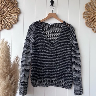 Helmut Lang Suéter Top Punto Abierto Mezcla Lino Pequeño Foto 1 de 4