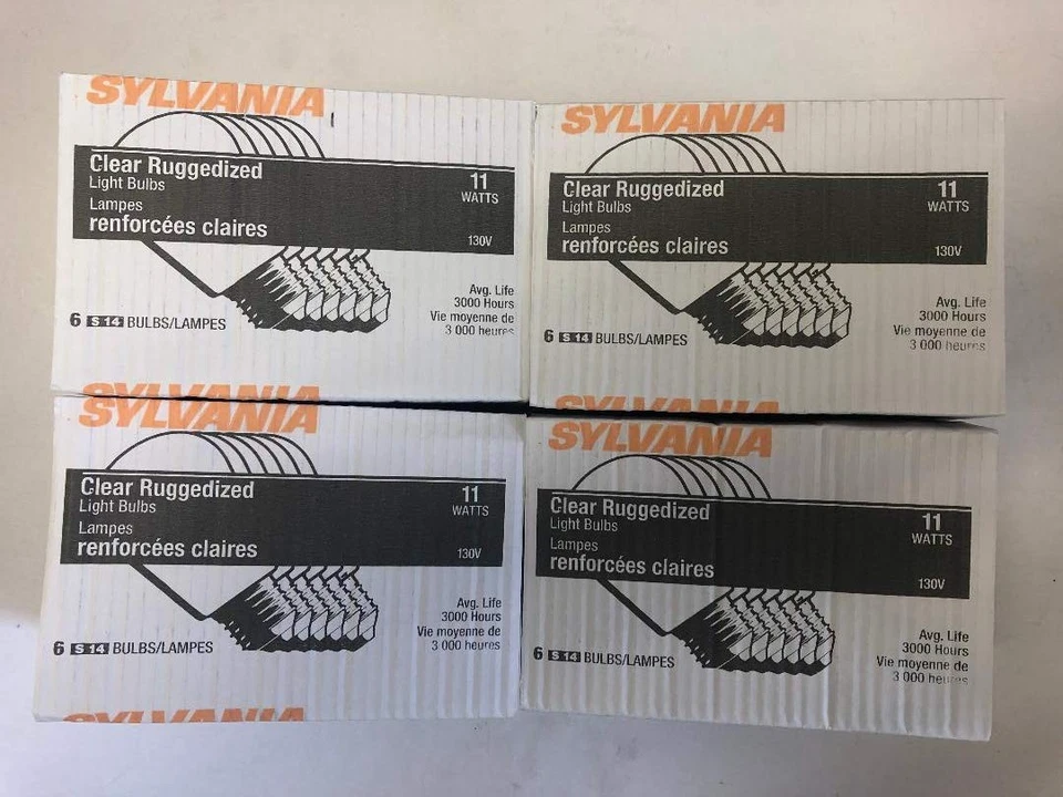 SYLVANIA 24 Pieces 17450 11S14 130V Standard Screw Base Clear Scoreboard Sign - Image 1 of 2