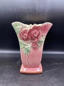 Jarrón McCoy Pottery Wild Rose 1952 rosa - Imagen 1 de 7