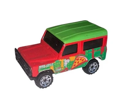 VTG Matchbox Land Rover Ninety Red/ Green Roof Pizza Delivery 1987 1/64 Loose - Image 1 of 4