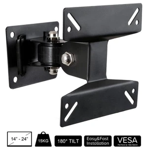 14" - 24" Led Lcd Monitor Tv Wall Mount Bracket Vesa 75-100Mm 17 19 22 - Picture 1 of 6