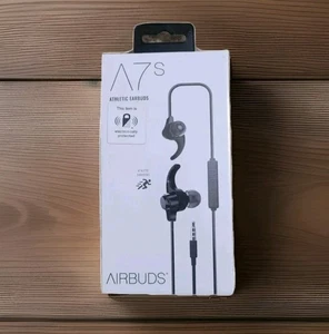 Airbuds A7s Athletic Earbuds Black Ear Hook - Microphone - Picture 1 of 2