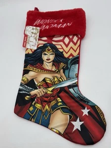 Wonder Woman Weihnachtsfeiertag Strumpf mit Plüschmanschette Größe - Bild 1 von 4