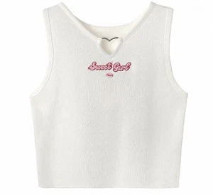Love Letter Printed Vest Small Camisole Women's Design Sleeveless tank Top - Picture 1 of 3
