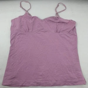 Vintage Y2K 2000er lila Träger Babydoll Tank Top Größe Medium Baumwollmischung - Bild 1 von 6