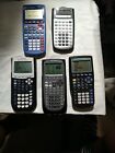 Lot Of Five Texas Instruments  Graphing Calculator Make Offer