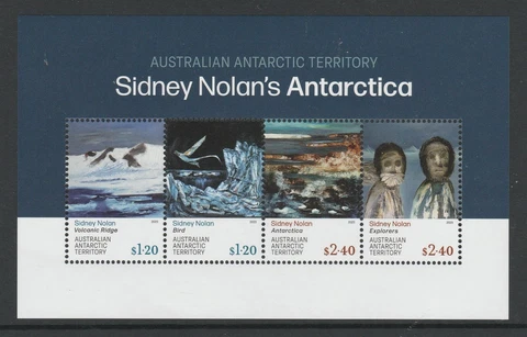 Australian ANTARCTIC 2023 Sidney NOLAN's Antarctic ART Minisheet MNH - in stock Cover