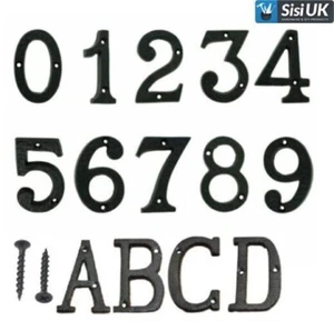 Black Iron Antique Number Metal Door Numbers 1,2,3,4,5,6,7,8,9,0 Numeral NEW 3" - Picture 1 of 17