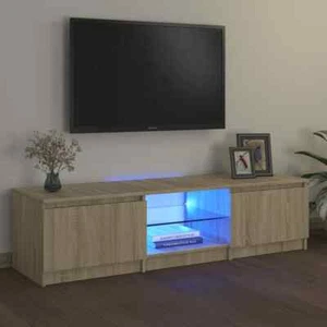 TV Cabinet with LED Lights TV Stand TV Unit Hall Entertainment Cenrtre vidaXL - Picture 1 of 48