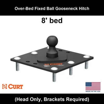 Engate bola fixa pescoço de ganso CURT 1988-2000 GMC C3500 8' cama sobre cama - Imagem 1 de 4