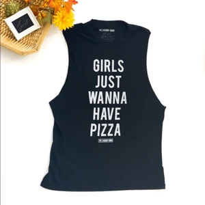The Laundry Room Black Sleeveless Graphic Tee Tank Top One Size Casual - Picture 1 of 5