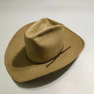 Vtg Resistol Conforming Straw Western All Around Cowboy Hat Brown 6 7/8 