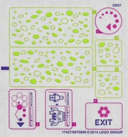 LEGO New Mutant Ninja Turtle 79119 Sticker Sheet Mutation Chamber Decals Only