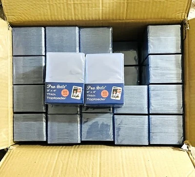 PRO SAFE Card Holders Sports Trading Thick 75pt Top Loader, Regular 3x4, 25 50 100 1000