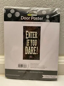 Halloween "Enter If You Can" Door Poster 30" x 60" Plastic Decoration - Picture 1 of 3