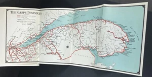 Folleto de viaje vintage Gaspe Peninsula Quebec 1931 guía turística Canadá - Imagen 1 de 23