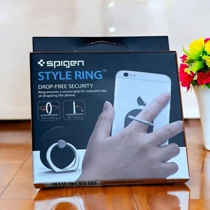 Spigen Ring Holder Finger Grip Stand Rotates 360° + Car Mount For Phones Tablets - Picture 1 of 11