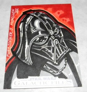 TOPPS STAR WARS GALACTIC FILES DARTH VADER SKETCH CARD 1/1 SIGNED 1 MADE YES !!! - Picture 1 of 4
