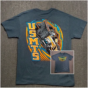 United States Modified Touring Series USMTS Racing T-shirt Mens Size Medium Gray - Picture 1 of 10
