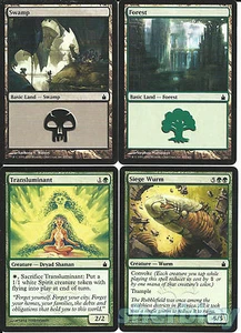 Magic The Gathering Magic The Gathering TCG RAVNICA Transluminante Asedio Gusano Pantano Bosque - Imagen 1 de 1