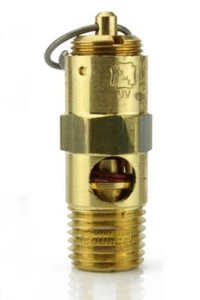 150 PSI Air Compressor Safety Relief Pop Off Valve Solid Brass 1/4" Male NPT USA - Picture 1 of 6