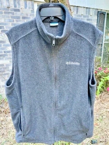 COLUMBIA Steens Mountain Fleece Vest Charcoal Gray Size Large RN 69724 - Picture 1 of 7