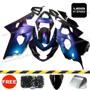 Chameleon Blue Purple Fairing Kit +Bolts For Suzuki GSXR600 GSXR750 2004-2005 K4 - Picture 1 of 10