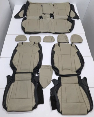 For Subaru Outback Premium Onyx 2020-2025 Black Beige Leather Seat Covers C195 - Image 1 of 4