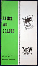 1965 HEIRS AND GRACES Theatre Programme NAUNTON WAYNE JOYCE CAREY Cardiff