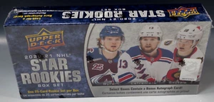 JUEGO COMPLETO DE NOVATOS ESTRELLA 2020-21 plataforma superior caja sellada nhl hockey a control remoto nuevo en caja - Imagen 1 de 5