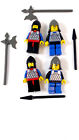 Lego Vintage Castle Royal Knights Lot 4 Scale Mail Minifigures Knight + Weapons