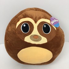 Mushmillow Plush Sloth Pillow Cute Brown 14” NWT