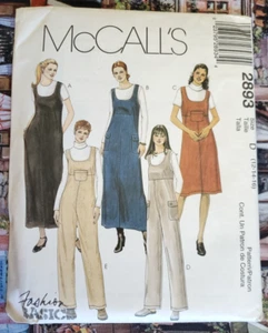 Jersey McCall's patrón de costura 2893 Misses' en 2 longitudes y mono talla 12-16 - Imagen 1 de 2