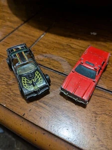 Two 1977 Hot Wheels -Hot Bird Pontiac Firebird & Fire Chief Red DieCast - Picture 1 of 7