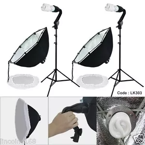 24" Photography Photo Equipment Softbox Studio Light Lighting Kit - Picture 1 of 10