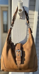 Coach Hampton Soho Leder Handtasche Schultertasche Caramel Lt Braun #7463 - Bild 1 von 21