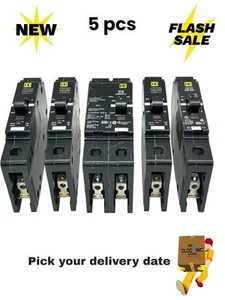 CUADRADO D (4 PIEZAS) EDB14020 1 POLO 20 AMP (1 PC) Cuadrado D EGB24015 15A 277/480V - Imagen 1 de 10