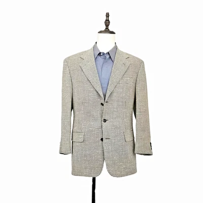 Givenchy Monsieur Sport Coat Blazer Suit Jacket Mens 42 R Nubby Houndstooth USA - Image 1 of 4