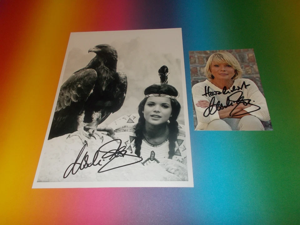 Uschi Glas Winnetou signed signiert autograph Autogramm auf  20x28 Foto + AK - Bild 1 von 1