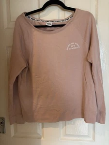 Pink Victoria Secret Love Pullover Sweatshirt Size Small- Preloved - Picture 1 of 10