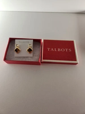 Talbot's Sophisticated Earrings Animal Print and Rhinestone - Image 1 of 4