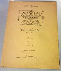 Serenade H. Frommel Vintage Sheet Music 1915 G. Schirmer For Piano Free Shipping - Picture 1 of 3