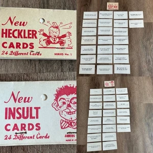 Vintage New Heckler Cards & New Insult Cards Japan Joke Series #1 #6 Incomplete - Picture 1 of 7