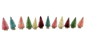 John Lewis Mini Sisal Tree Decorations, Box of 12, Multi - Picture 1 of 3